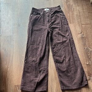 BDG Dark Brown Corduroy Pants 25 wide leg